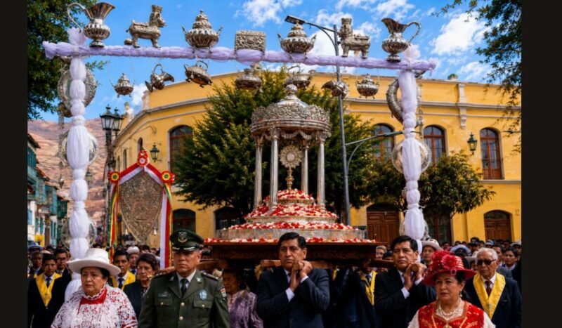 Potosí celebra Corpus Christi con una de las cuatro procesiones más exclusivas del mundo