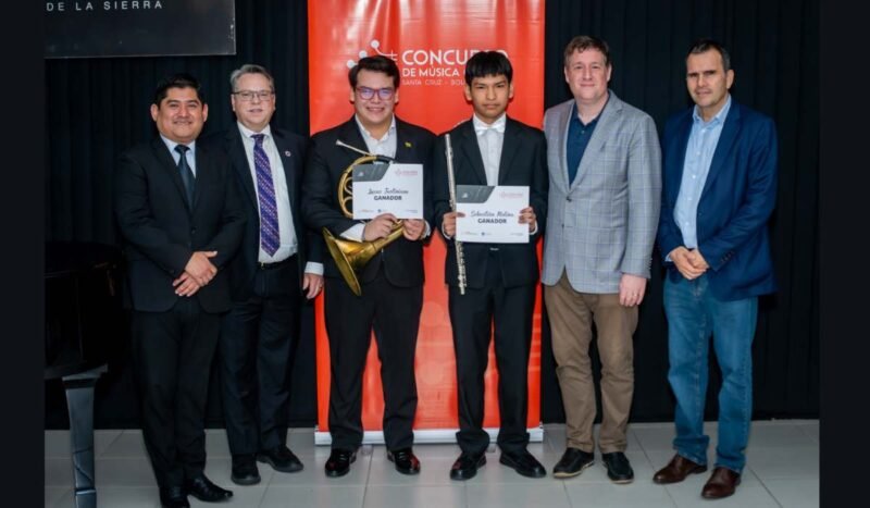Lucas Justiniano y Sebastián Molina ganaron el Concurso de Música Clásica 2026 de la Filarmónica Cruceña