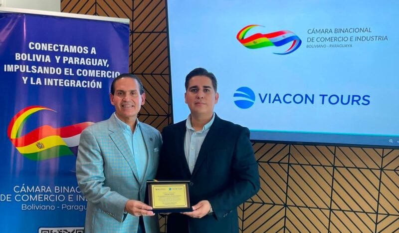La Cámara Binacional Boliviano Paraguaya reconoce los 20 años de trayectoria de Viacon Tours